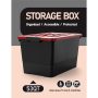 WYT 53 quart Stackable Garage, Tool Room Set of 4, Black/Red - Image 4
