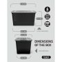 WYT 53 quart Stackable Garage, Tool Room Set of 4, Black/Grey - Image 2