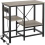 Becuddler 20/29/37 Gallon Fish Tank Stand with Charging Station, 30.7 x 13.8 Metal Aquarium Stand with 3-Tiers Adjustable Storage Shelves, 6-Legs Reptile Terrarium Stand, 400 LBs - Image 9