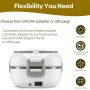 CURRENT 80W Electric Lunch Box Food Heater - Portable Heating Lunch Box with 1.5L Stainless Steel Container for Car, Truck & Office - Ideal 12V/24V/110V Leak-Proof with Bag, Fork & Spoon - Image 5
