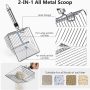 Stainless Steel Cat Litter Box, Extra Large Litter Boxes for Big Cats, XL Metal Cat Litter Box with Lid, Anti-Urine Leakage, Non-Sticky, Include Cat Mat and Litter Scoop - Image 6