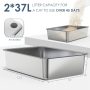 2 Pack 23.6" x 15.7" x 6" Deep & Extra Large Stainless Steel Cat Litter Boxes, High Sides Metal Cat Litter Box for Multi-Cats Big Cats XL Metal Litter Pan Tray, Non-Sticky, Easy Cleaning - Image 3