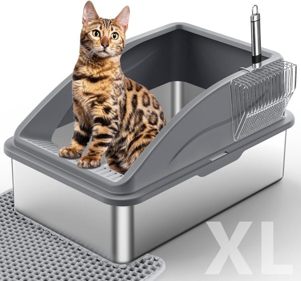 71JX2D498cL._AC_SL1500_ Stainless Steel Cat Litter Box