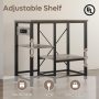 Becuddler 20/29/37 Gallon Fish Tank Stand with Charging Station, 30.7 x 13.8 Metal Aquarium Stand with 3-Tiers Adjustable Storage Shelves, 6-Legs Reptile Terrarium Stand, 400 LBs - Image 3