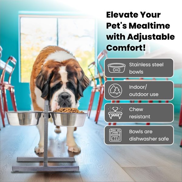 Iconic Pet Adjustable Dog Food Stand