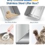 2 Pack 23.6" x 15.7" x 6" Deep & Extra Large Stainless Steel Cat Litter Boxes, High Sides Metal Cat Litter Box for Multi-Cats Big Cats XL Metal Litter Pan Tray, Non-Sticky, Easy Cleaning - Image 7