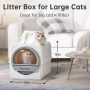Peterest Large Self Cleaning Litter Box for Multi Cats,Pull and Scoop Cat Litter Box,Includes 4.4LB Cat Litter, Semi-Auto Odorless Litter Boxes with Lid, - Image 6