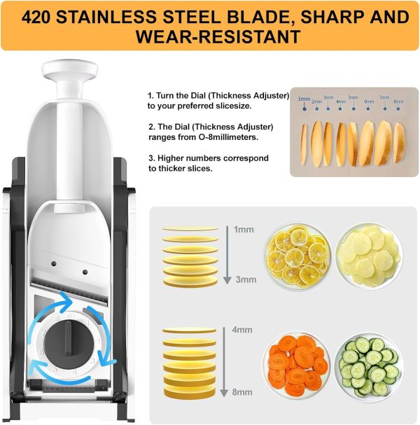 JINSHOME Safe Mandoline Slicer