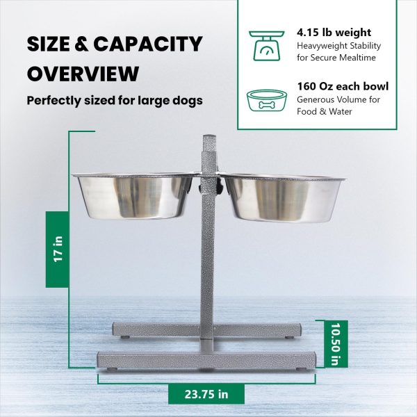 Iconic Pet Adjustable Dog Food Stand