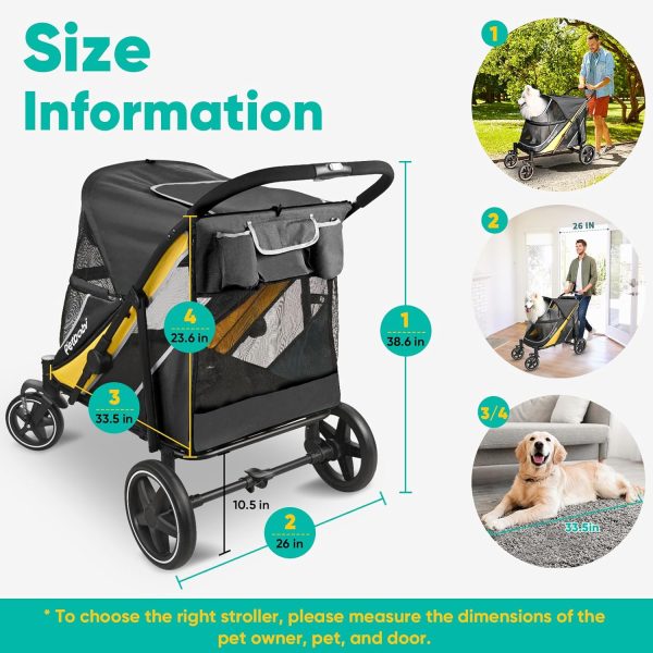 Petbobi Dog Stroller for Medium Dogs