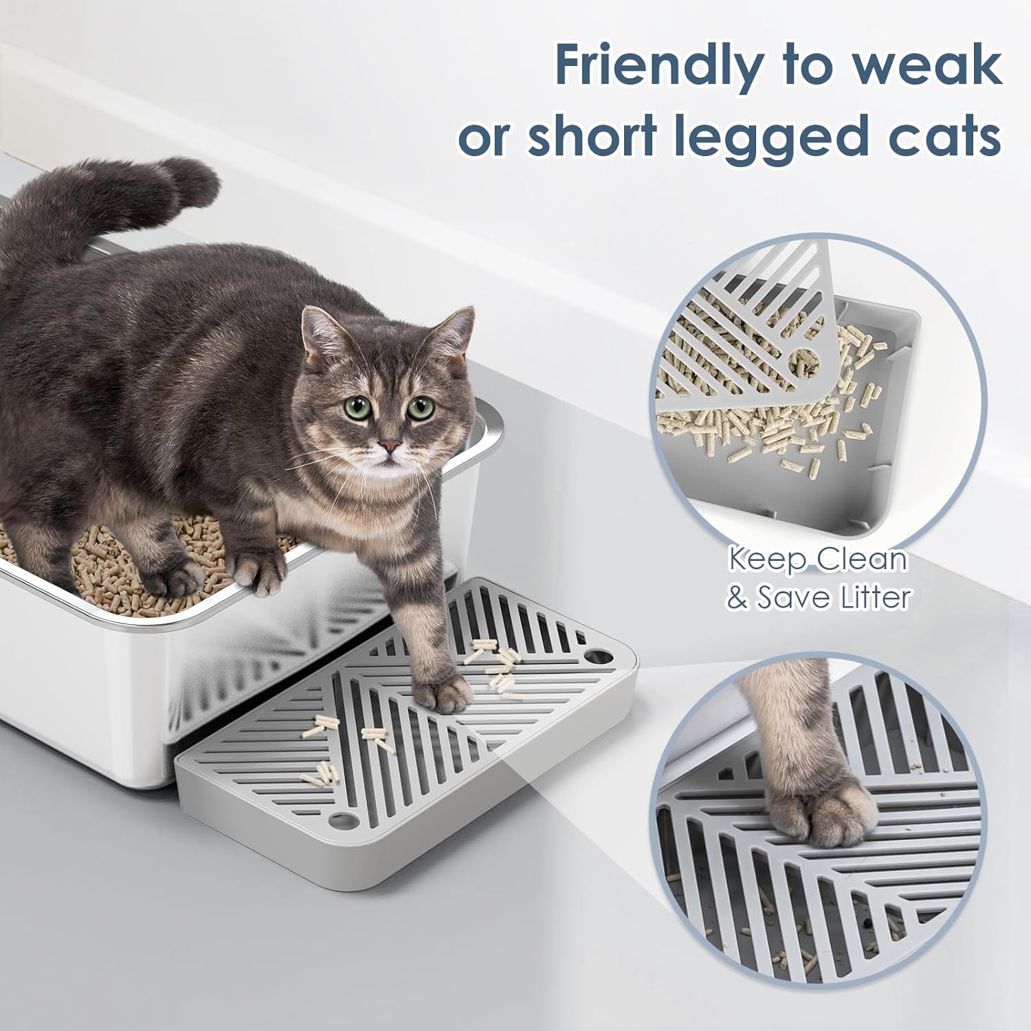Deep & Extra Large Stainless Steel Cat Litter Boxes