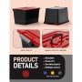 WYT 53 Quart Stackable Storage Bins Black and Red