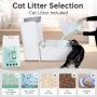 Peterest Large Self Cleaning Litter Box for Multi Cats,Pull and Scoop Cat Litter Box,Includes 4.4LB Cat Litter, Semi-Auto Odorless Litter Boxes with Lid, - Image 4