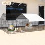Metal Chicken Coop 87"×40" with Cover Chicken Run Pen for Yard Outdoor Large Portable Chicken Playpen Enclosure Rabbit Small Animal Dog Poultry Cat Cage Duck Coop Hen - Image 9