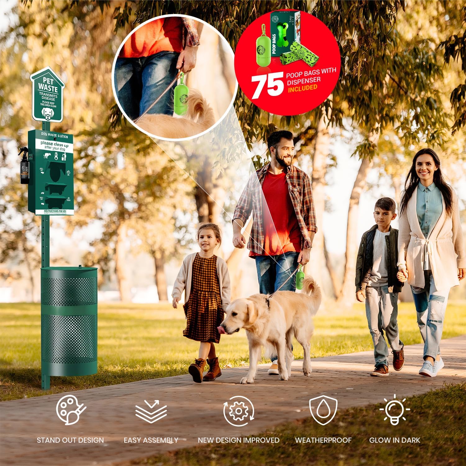 ALAGPRO Outdoor Pet Waste Station