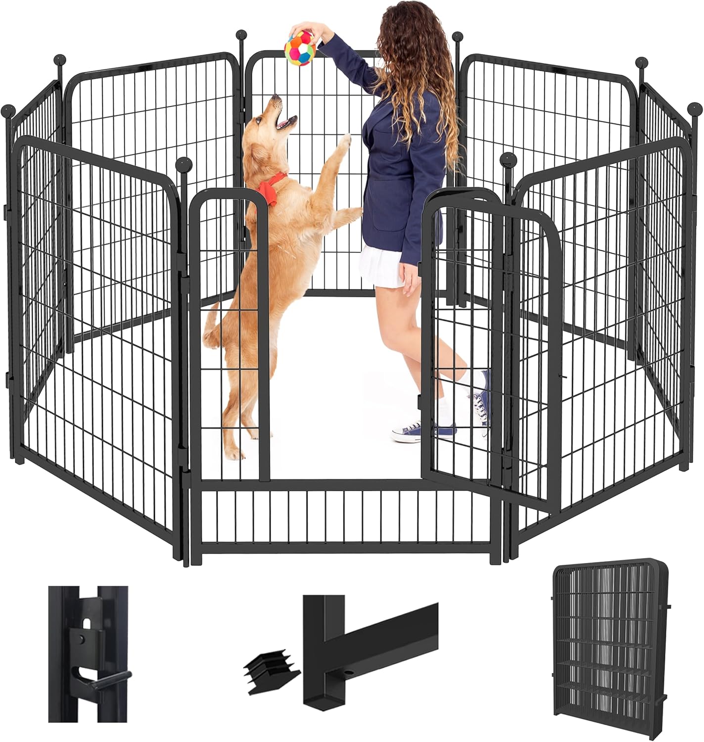 Jhsomdr Dog Playpen Dog Fence