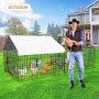 Metal Chicken Coop 87"×40" with Cover Chicken Run Pen for Yard Outdoor Large Portable Chicken Playpen Enclosure Rabbit Small Animal Dog Poultry Cat Cage Duck Coop Hen - Image 6