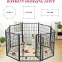 Jhsomdr Dog Playpen Dog Fence Outdoor for Yard, 40 inch Dog Pen 8 Panels Puppy Playpen Heavy Duty Pet Playpen Indoor Metal Animal Playpen Dog Play Pen Indoors Dog Fence for RV Camping, Yard - Image 9