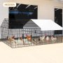Metal Chicken Coop 87"×40" with Cover Chicken Run Pen for Yard Outdoor Large Portable Chicken Playpen Enclosure Rabbit Small Animal Dog Poultry Cat Cage Duck Coop Hen - Image 8