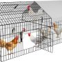 Metal Chicken Coop 87"×40" with Cover Chicken Run Pen for Yard Outdoor Large Portable Chicken Playpen Enclosure Rabbit Small Animal Dog Poultry Cat Cage Duck Coop Hen - Image 2