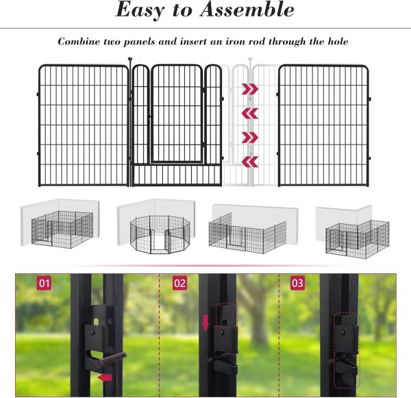 Jhsomdr Dog Playpen Dog Fence