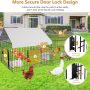 Metal Chicken Coop 87"×40" with Cover Chicken