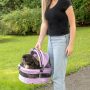 Pet Gear No-Zip View 360 Ultra Lite Pet Safety Carrier & Car Seat for Small Dogs & Cats Push Button Entry, 15", Larkspur,View 360 Ultra Light 15-inch,Larkspur - Image 3