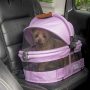 Pet Gear No-Zip View 360 Ultra Lite Pet Safety Carrier & Car Seat for Small Dogs & Cats Push Button Entry, 15", Larkspur,View 360 Ultra Light 15-inch,Larkspur - Image 5