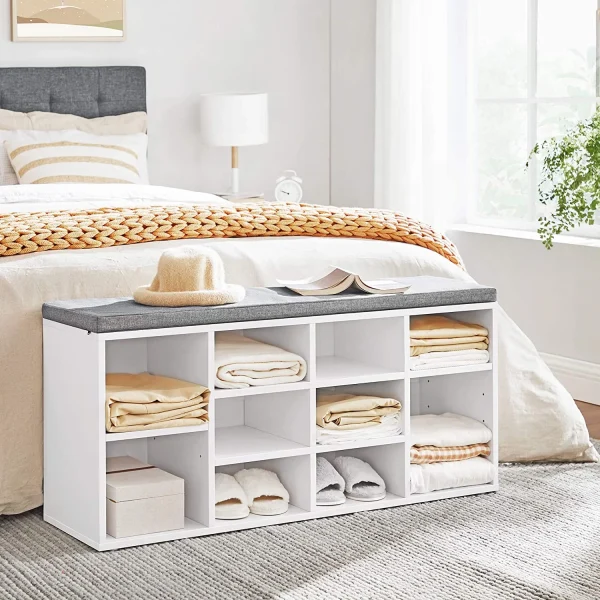 VASAGLE Shoe Bench with Cushion